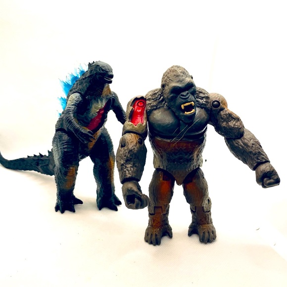 GODZILLA VS KONG 2020 Set Of 2 Action Figures Wounded KING KONG & GODZILLA TOHO - Picture 4 of 14